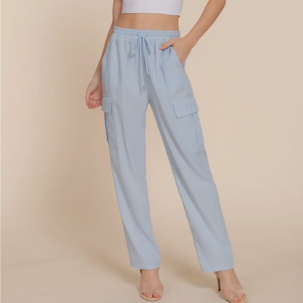 Light Blue Women's Cargo Pants